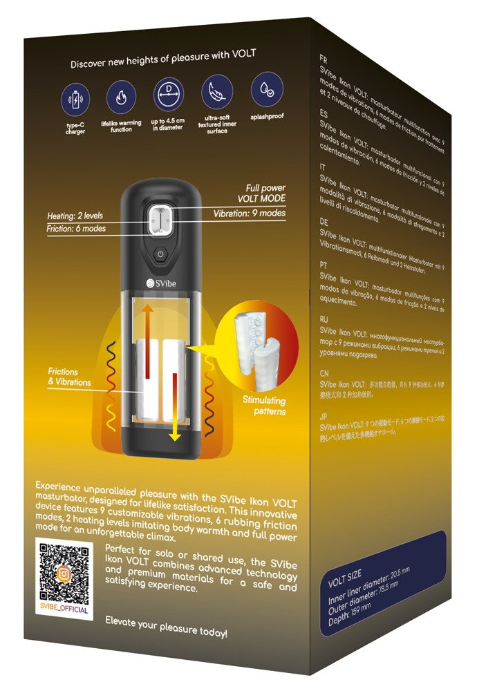 Masturbator „JET IKON“ med varme, vibration og stødmassage