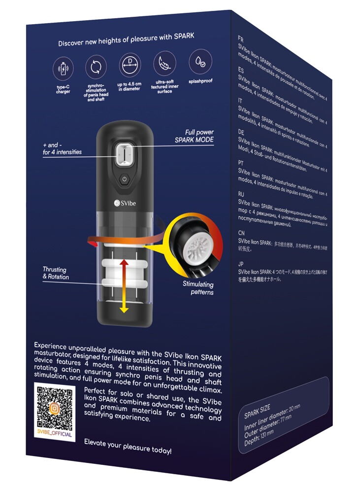 Masturbator „JET IKON“ med varme, vibration og stødmassage