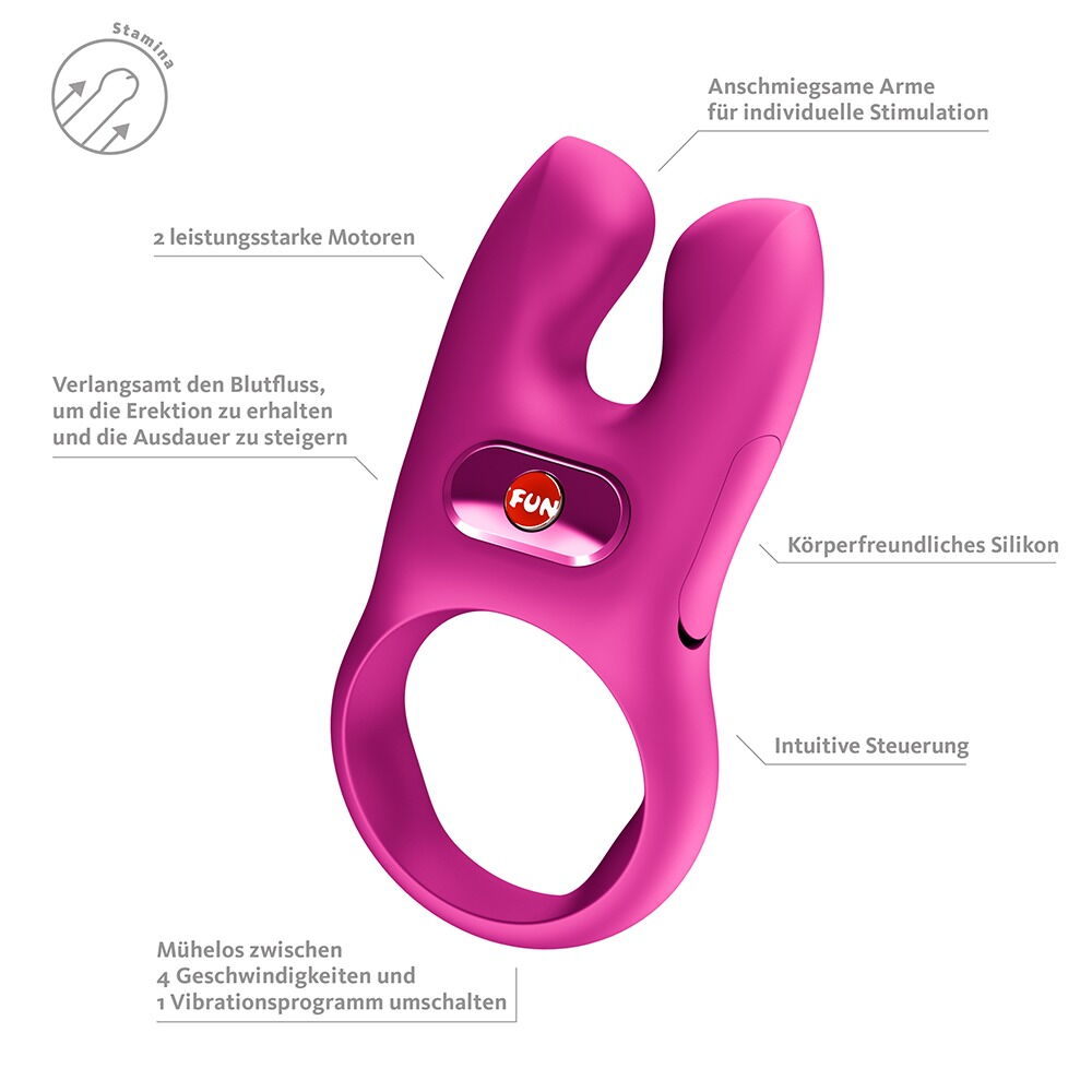 Vibrerende penisring "NŌS CLASSIC" med 2 motorer