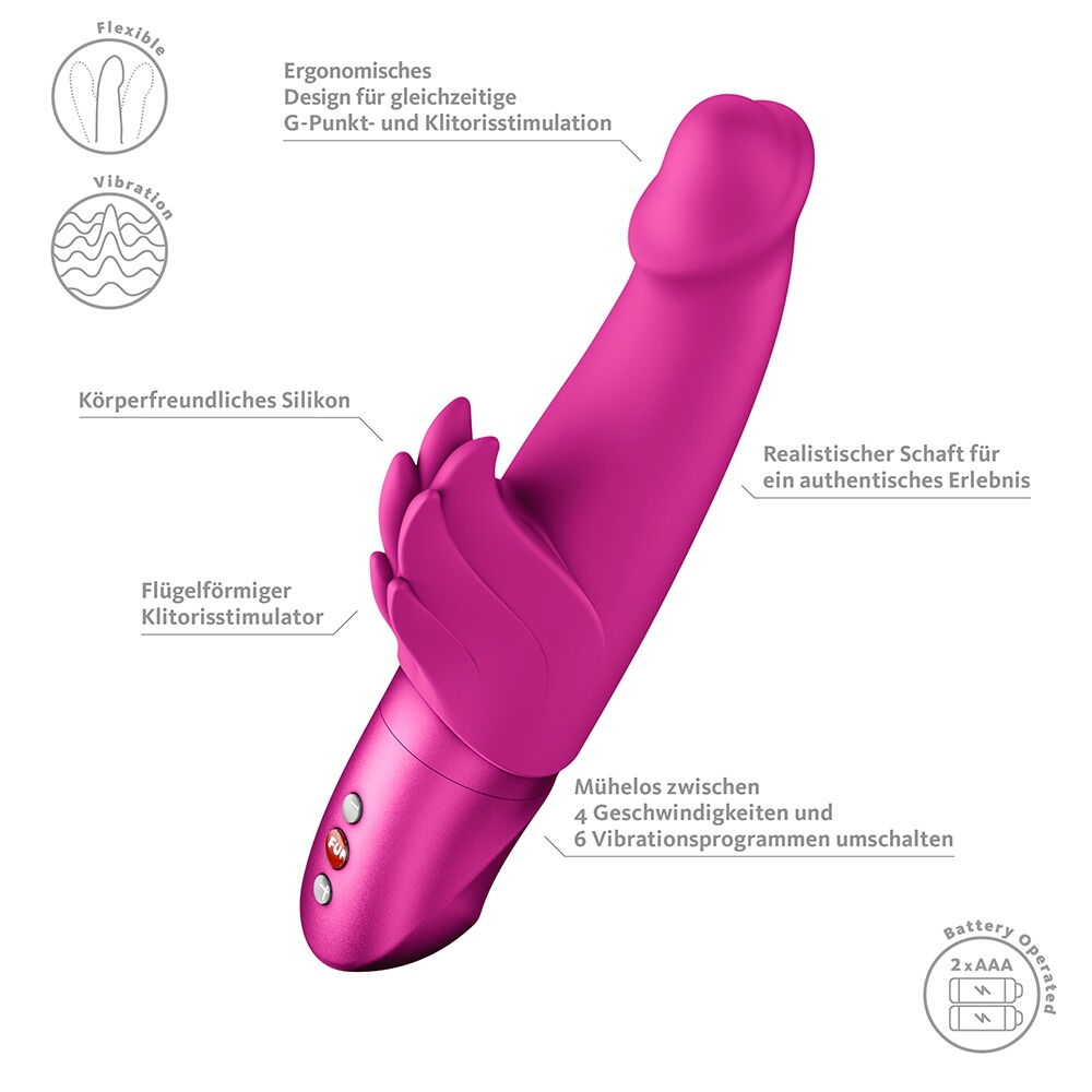 Rabbit vibrator "WICKED ANGEL“ med stimulerende vinger