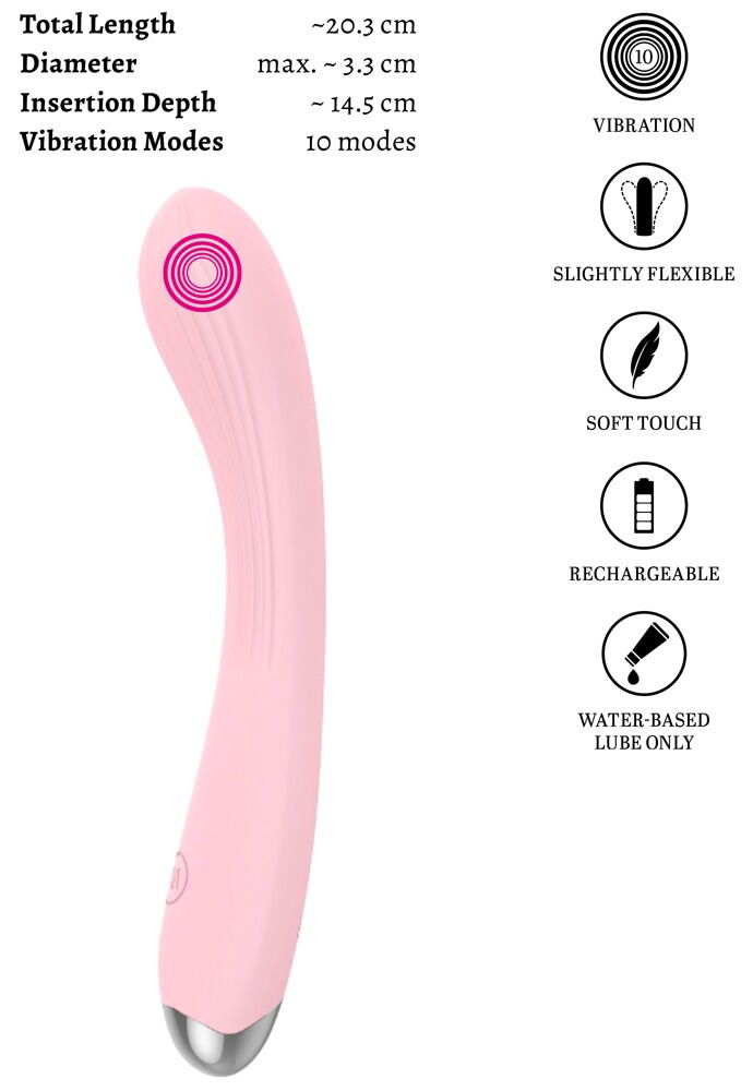Vibrator "KIREYA", ideelt buet til G-zone & klitoris