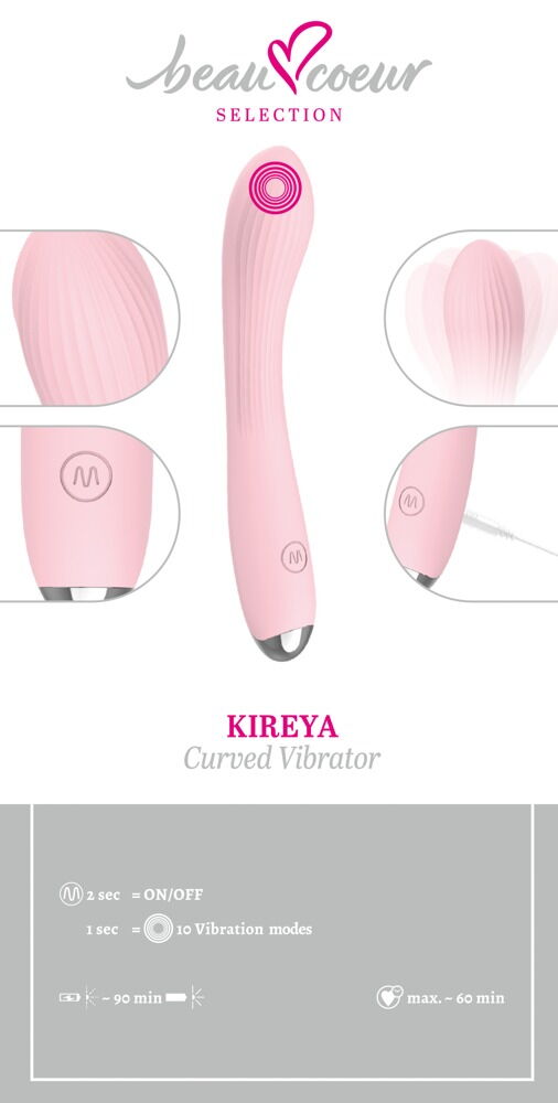 Vibrator "KIREYA", ideelt buet til G-zone & klitoris