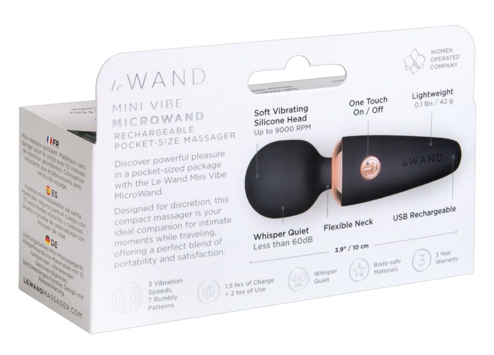 Massagestav "Mini Vibe Microwand" i kompakt rejseformat