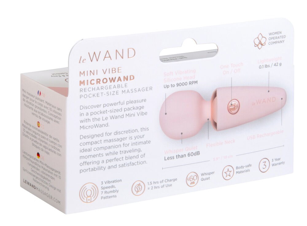 Massagestav "Mini Vibe Microwand" i kompakt rejseformat