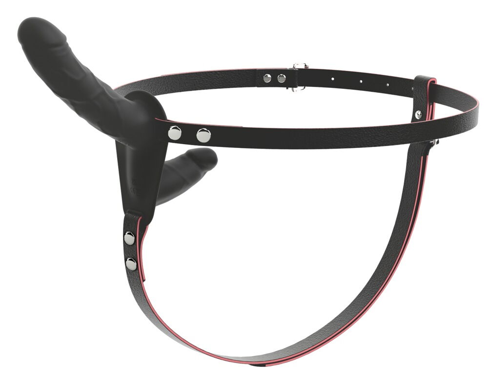 Strap-on "RC Vibrating Double" med udvendig og indvendig vibrator