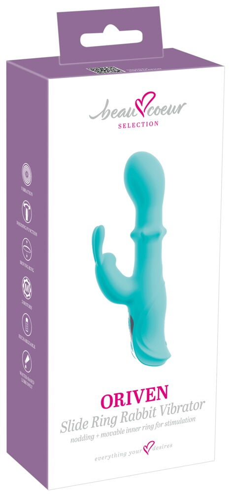 Rabbit Vibrator "ORIVEN" med bankende impulser & slide massagering