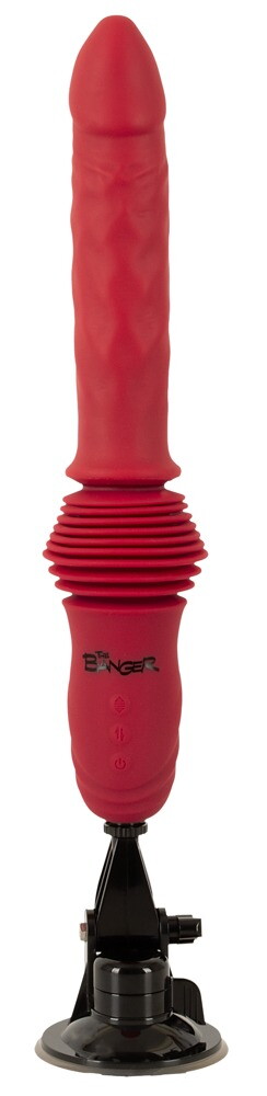 Stødvibrator "RC Double Thrusting Fucking Machine" med aftagelig sugekop