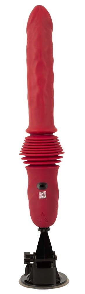 Stødvibrator "RC Double Thrusting Fucking Machine" med aftagelig sugekop