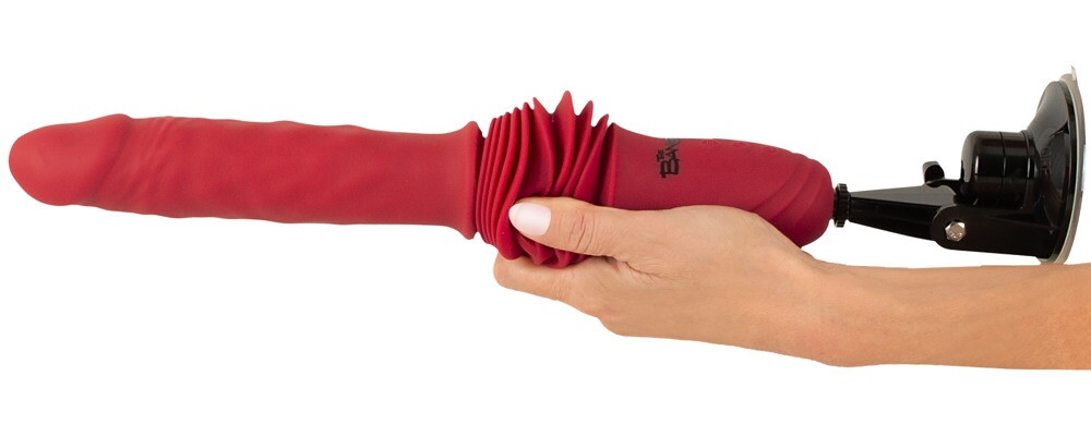 Stødvibrator "RC Double Thrusting Fucking Machine" med aftagelig sugekop