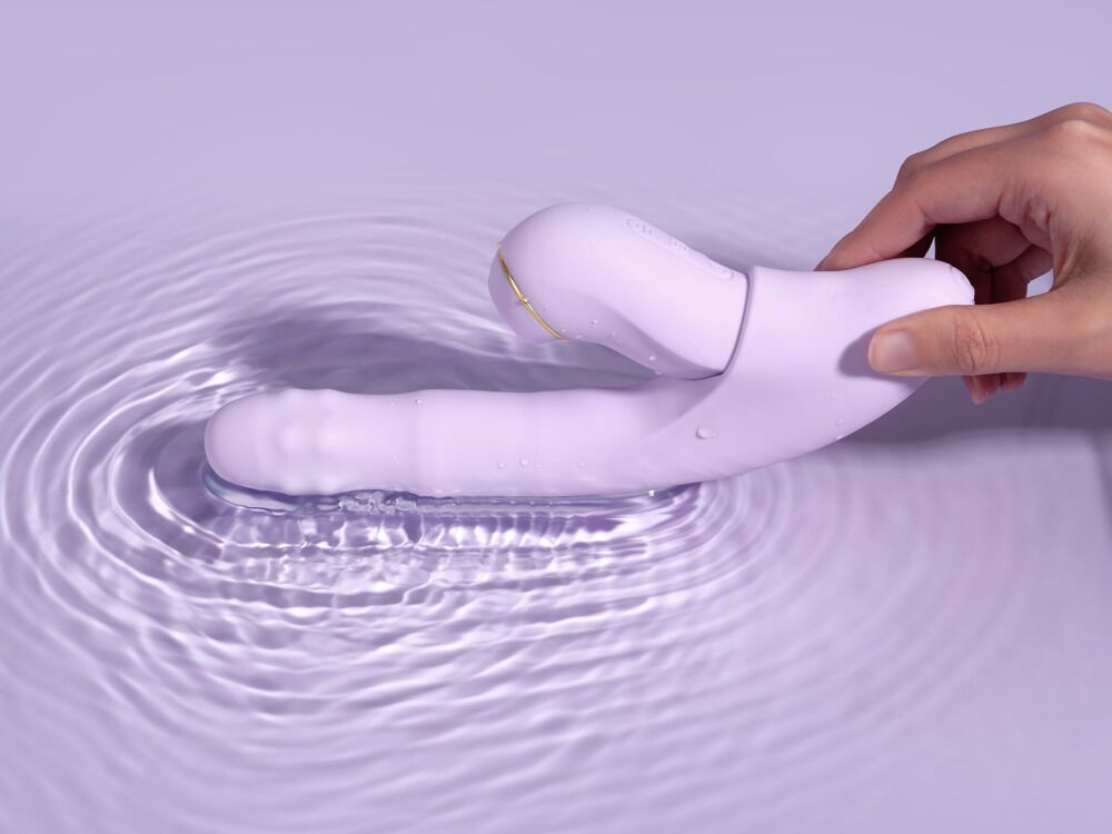 Stødvibrator "DuoGlow” med pulsatorstimulator