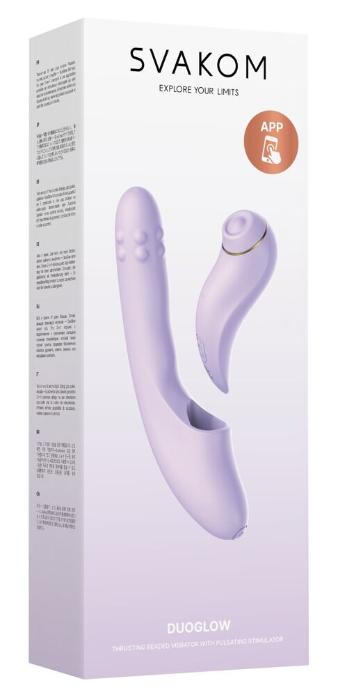 Stødvibrator "DuoGlow” med pulsatorstimulator