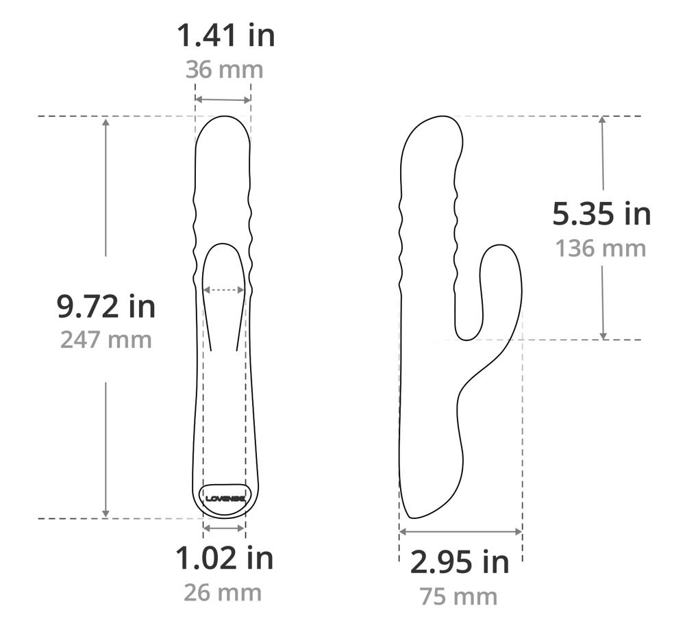Rabbit vibrator "Velvo“ med WaveRoller-massageperler