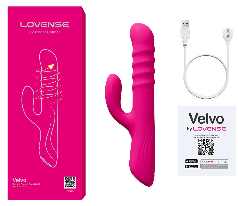 Rabbit vibrator "Velvo“ med WaveRoller-massageperler