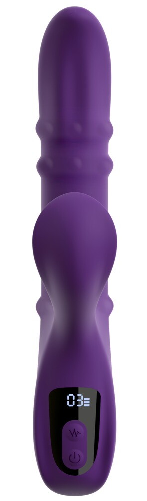 Rabbit vibrator med 3 bevægelige massageringe