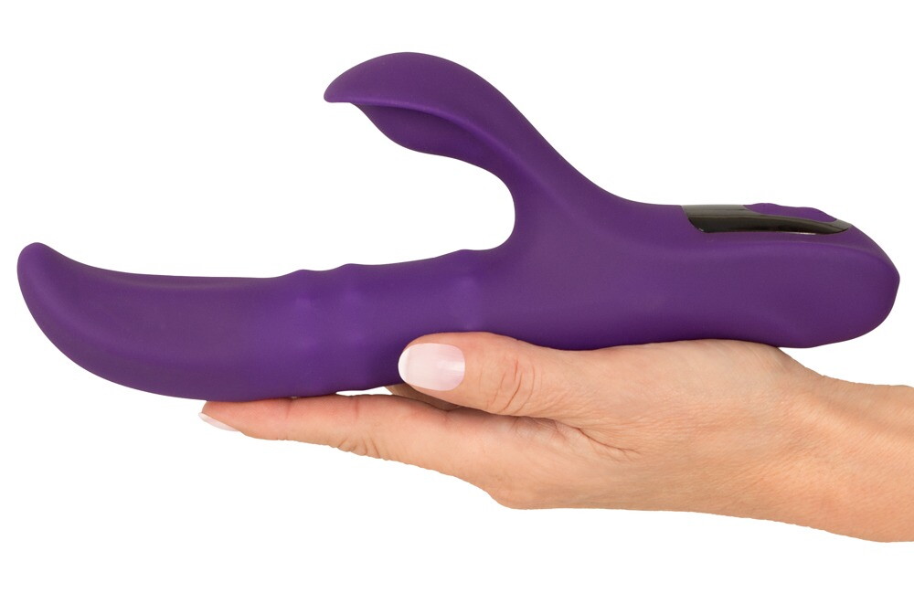 Rabbit vibrator med 3 bevægelige massageringe