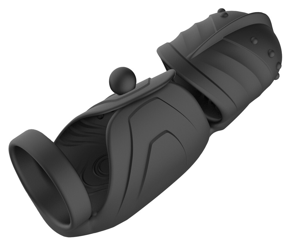 Masturbator med vibration og bevægelig glansstimulator