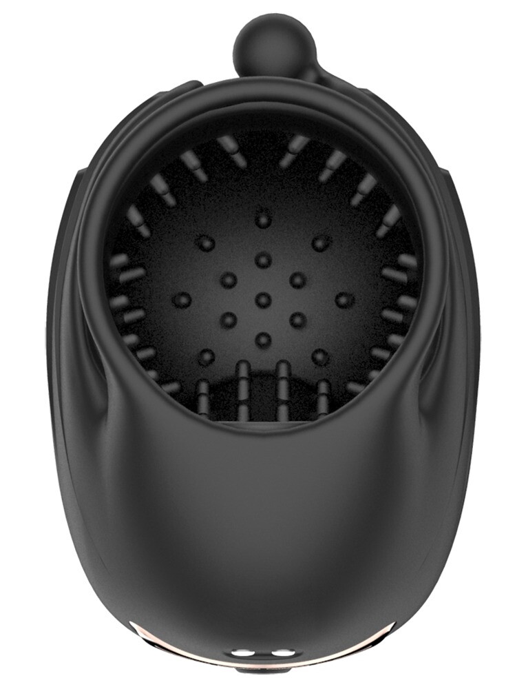 Masturbator med vibration og bevægelig glansstimulator