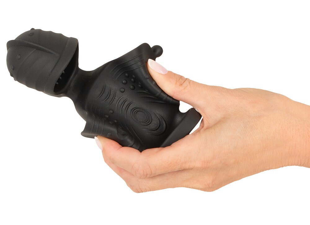 Masturbator med vibration og bevægelig glansstimulator