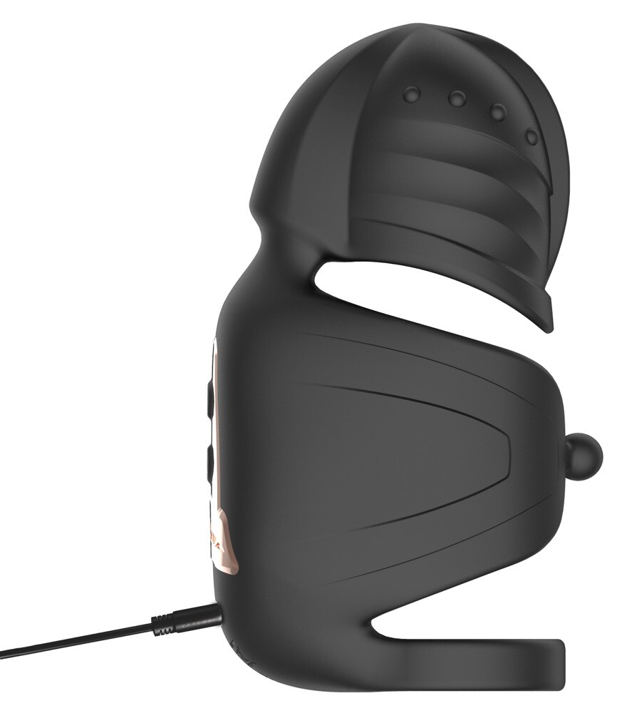 Masturbator med vibration og bevægelig glansstimulator