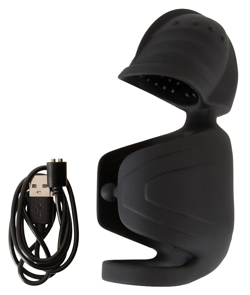 Masturbator med vibration og bevægelig glansstimulator