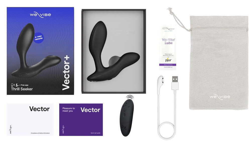 Analvibrator "Vector+" med fjernbetjening
