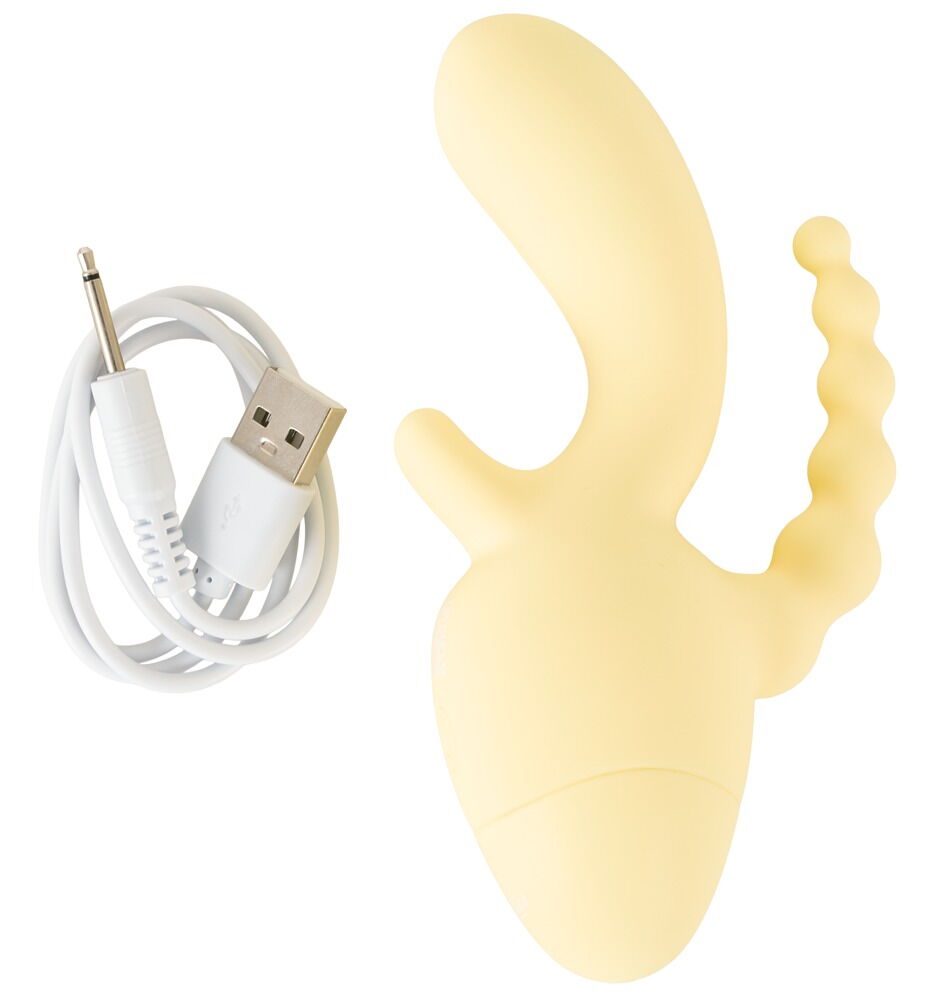 Minivibrator med klitoris- og anus-stimulator