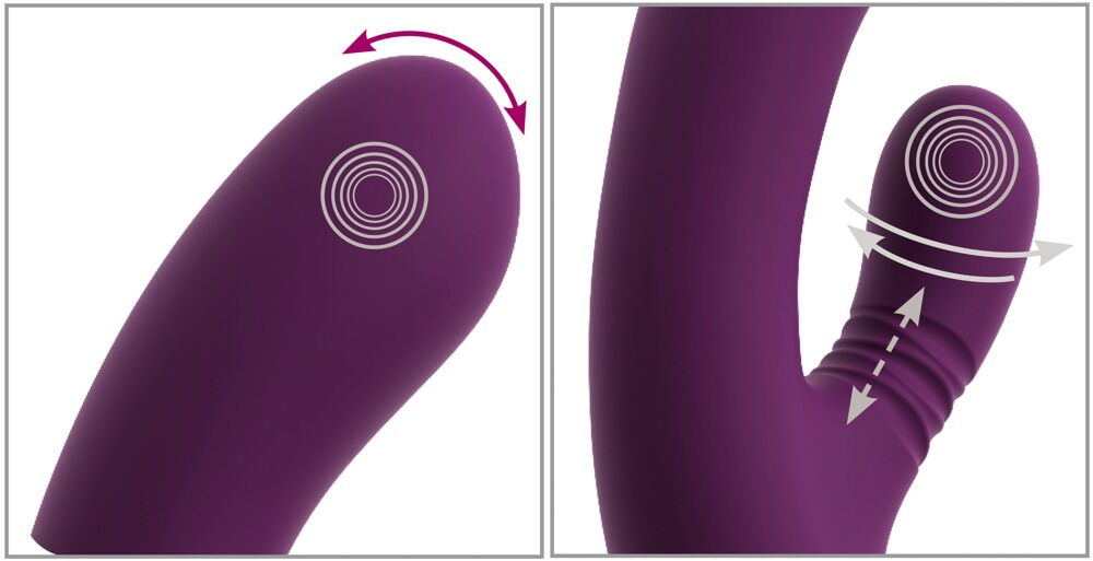 Rabbit vibrator med dobbelt nikkende funktion
