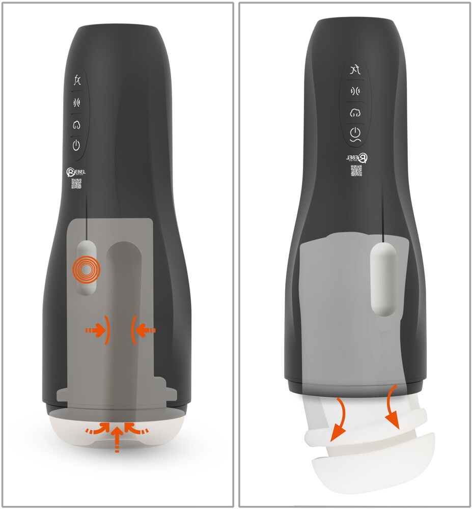 Masturbator med squeeze-massageteknologi