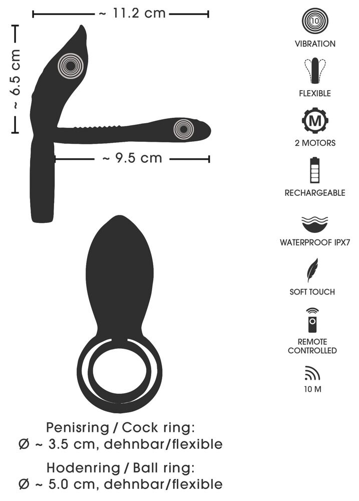 Parvibrator med fjernbetjening