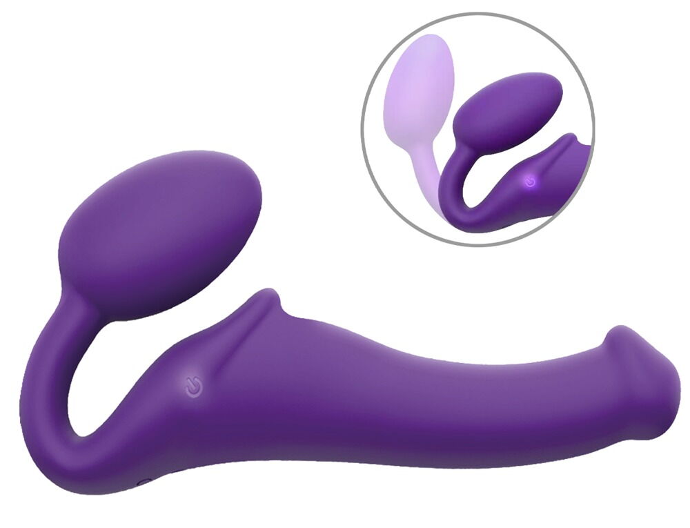 Strapless Strap-on "Vibrating Bendable" med 3 motorer