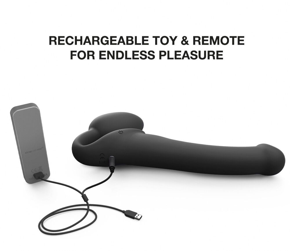 Strapless Strap-on "Vibrating Bendable" med 3 motorer