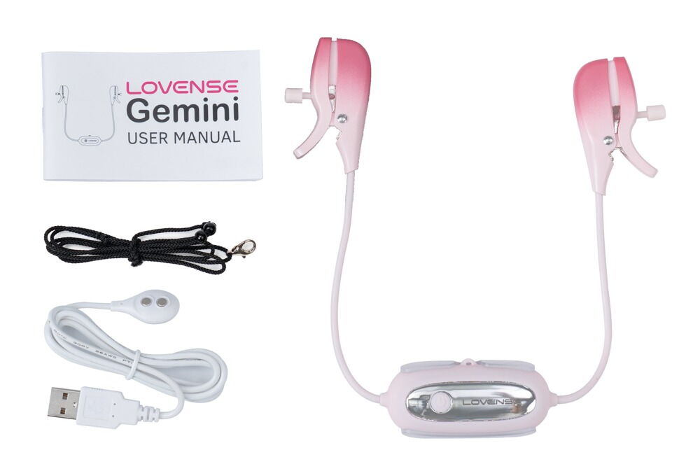 Brystvorteklemmer "Gemini" med vibrationer