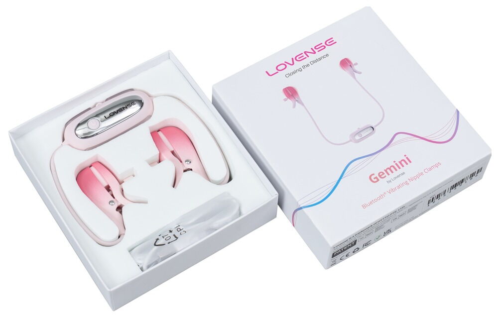 Brystvorteklemmer "Gemini" med vibrationer