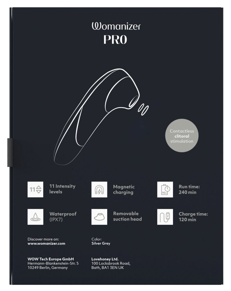 Pulsator "Womanizer Pro" med 11 intensitetsniveauer