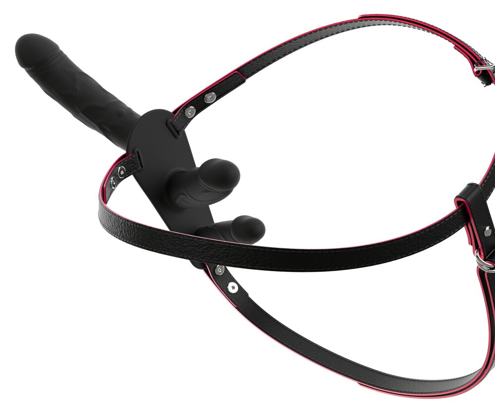 Strap-on "RC Double Inside“ med 3 vibratorer