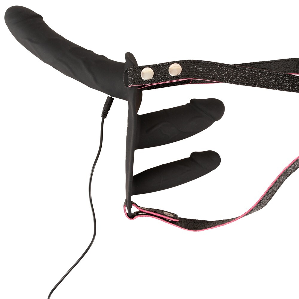 Strap-on "RC Double Inside“ med 3 vibratorer