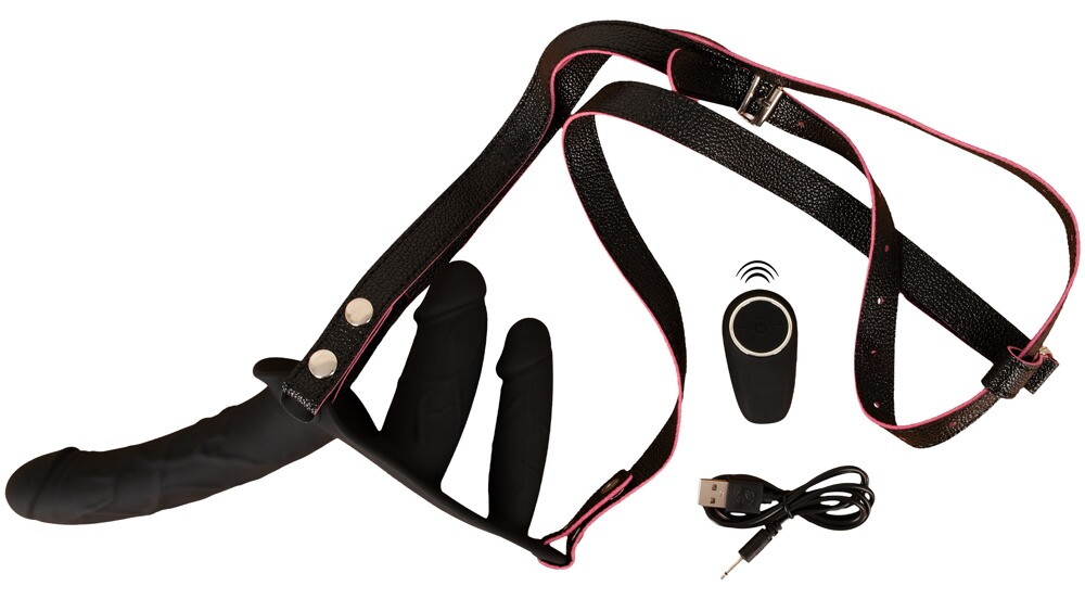 Strap-on "RC Double Inside“ med 3 vibratorer