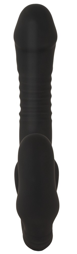 Strapless Strap-on "Thrusting Double Teaser RC" med stødfunktion