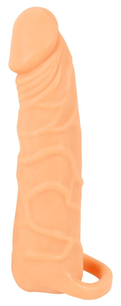 Vibrerende penishylster "2in1 Extension & Masturbator RC“ med testikelring