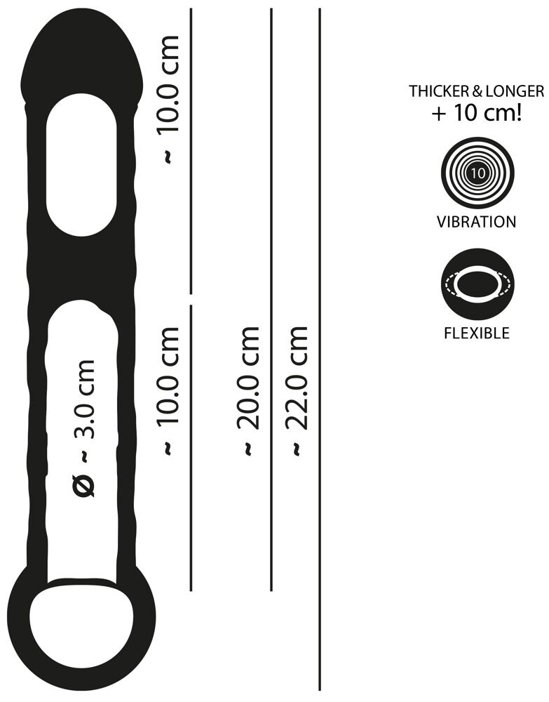 Penishylster med 10 vibrationsindstillinger via fjernbetjening