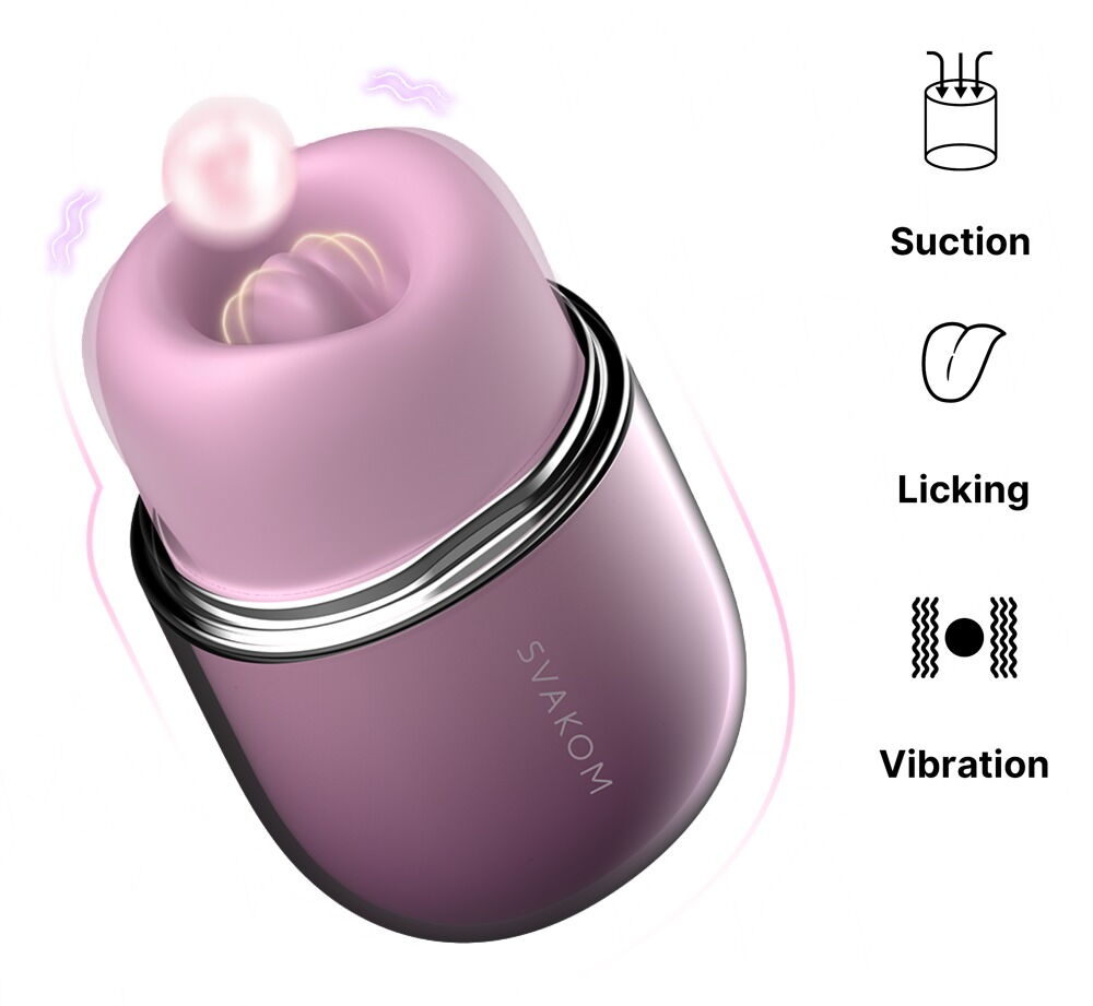 Lay-on vibrator "Klitty" med slikke- og sugefunktion