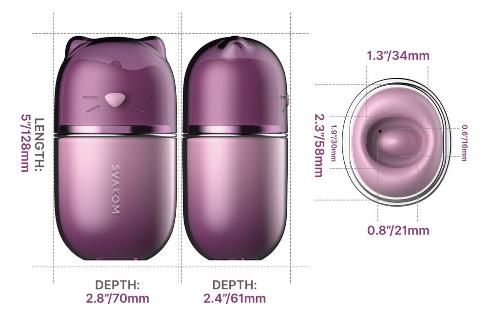 Lay-on vibrator "Klitty" med slikke- og sugefunktion