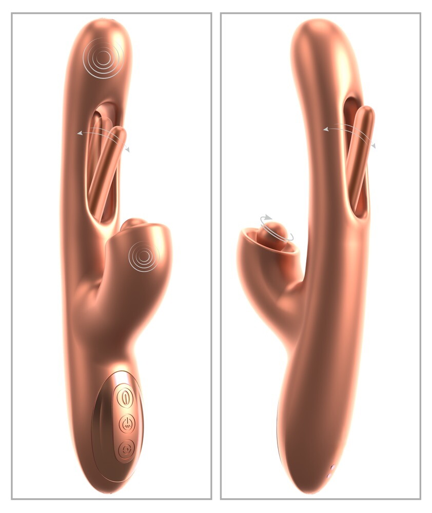 Rabbit Vibrator "be in Motion" med Flicking Tongue