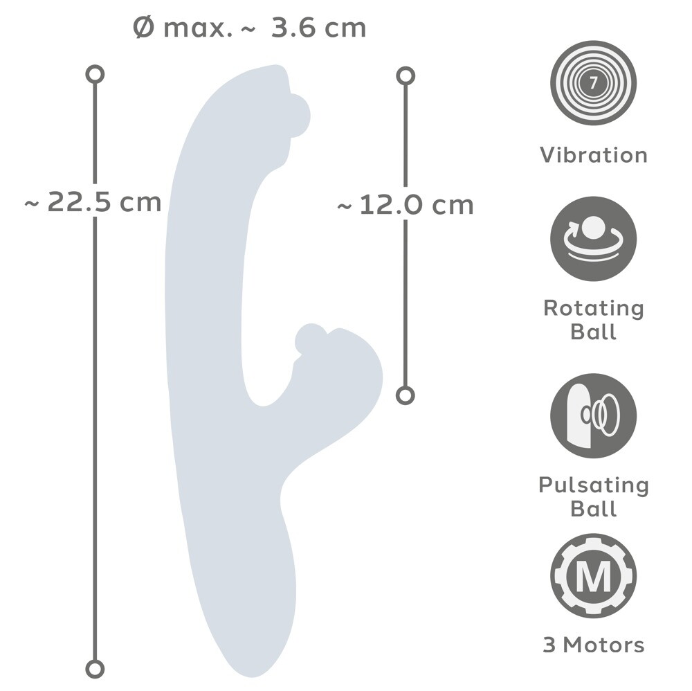 Rabbit Vibrator "be Rolling" med stimuleringskugler