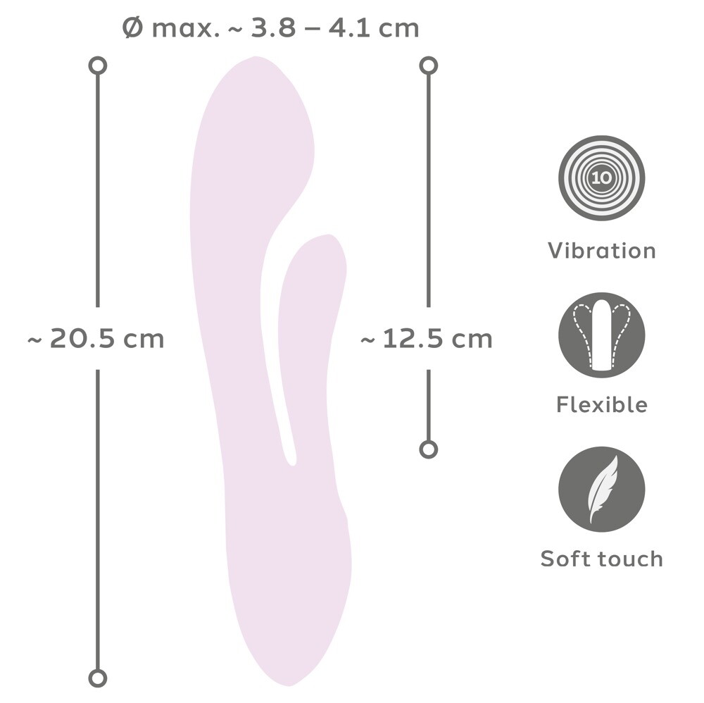 Dobbeltvibrator "Flexible Function be Tempting" med 2 x 10 vibrationsindstillinger