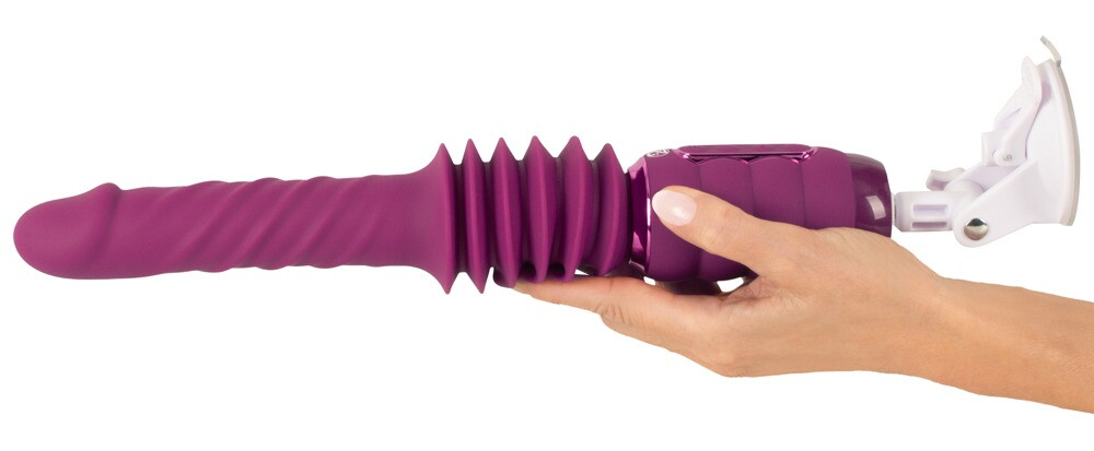 Stødevibrator "Thrusting & Rotating Fucking Machine" med aftagelig sugekop