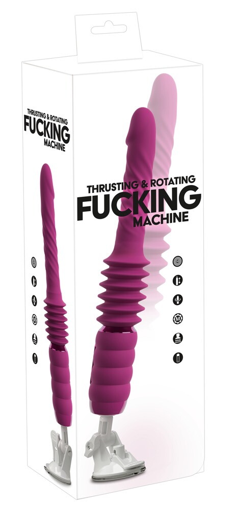 Stødevibrator "Thrusting & Rotating Fucking Machine" med aftagelig sugekop