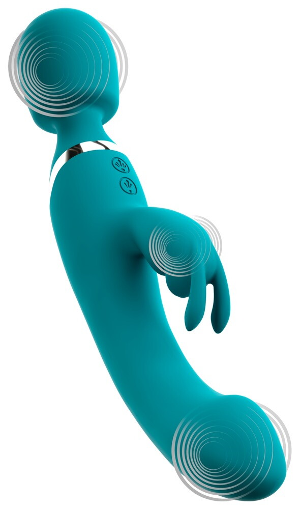 Massagestav og rabbit vibrator i ét sexlegetøj