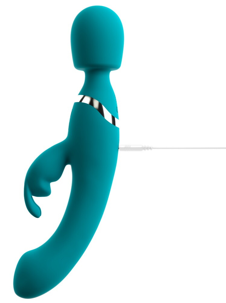 Massagestav og rabbit vibrator i ét sexlegetøj