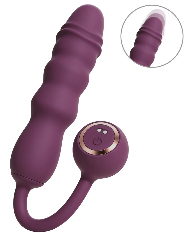 Vibrator-æg med stødfunktion